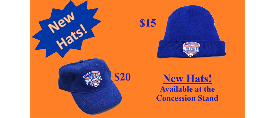 New Hats Available at the Concession Stand