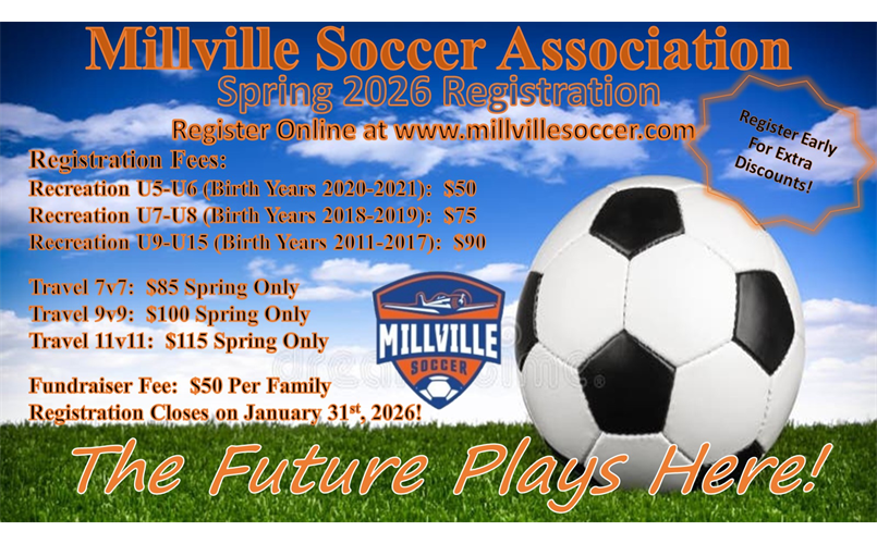 Register for the Spring 2026 Season now!  Click 